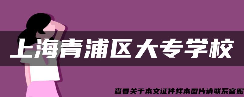 上海青浦区大专学校 上海青浦区大专学校