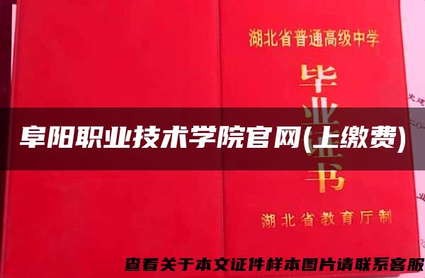 阜阳职业技术学院官网(上缴费) 阜阳职业技术学院官网(上缴费)