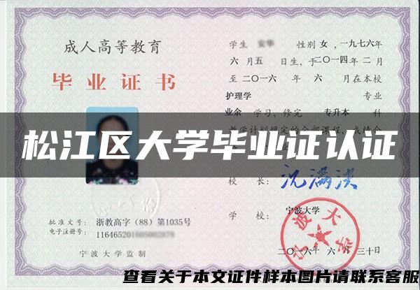 松江区大学毕业证认证