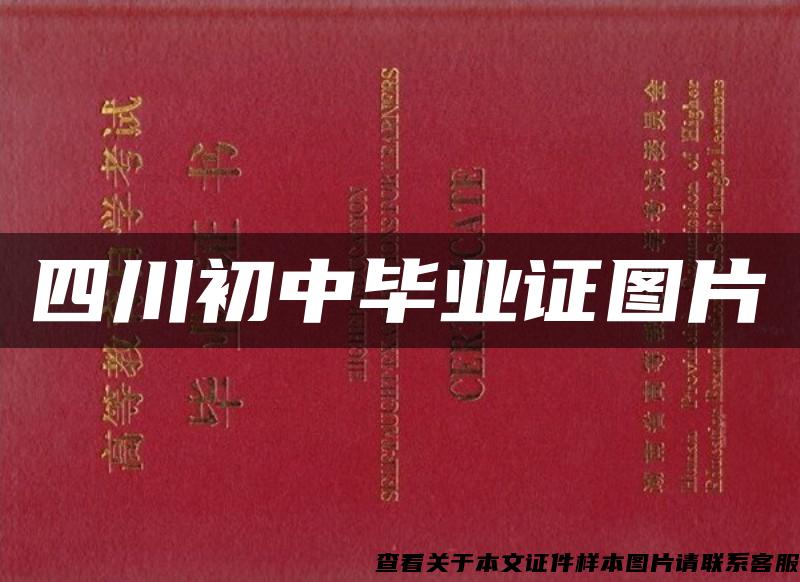 四川初中毕业证图片