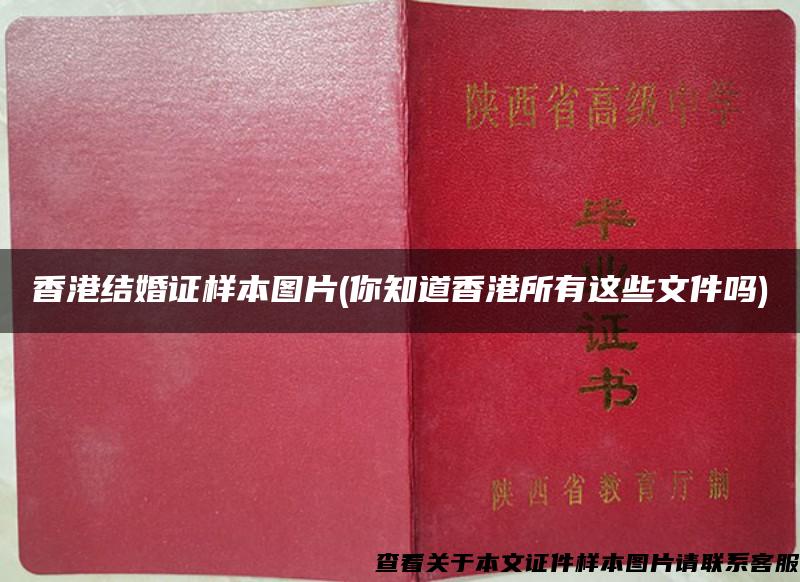 香港结婚证样本图片(你知道香港所有这些文件吗)