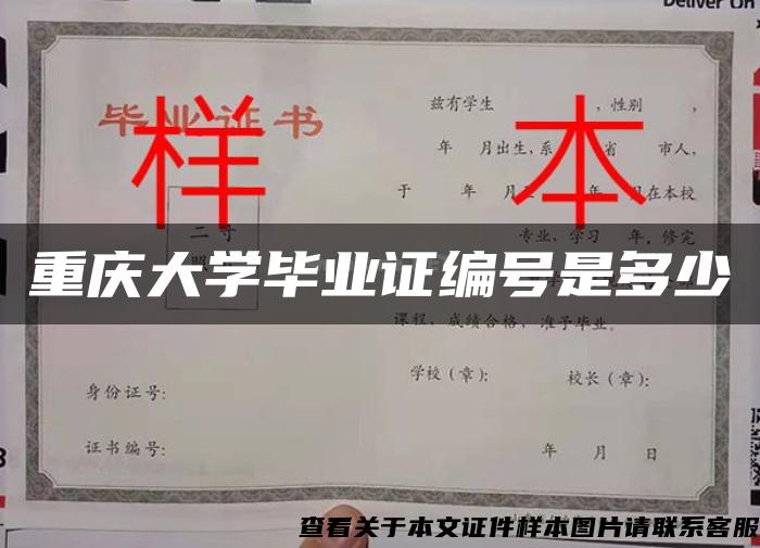 重庆大学毕业证编号是多少