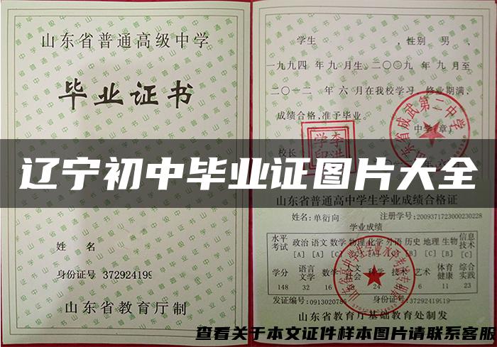 辽宁初中毕业证图片大全 辽宁初中毕业证图片大全