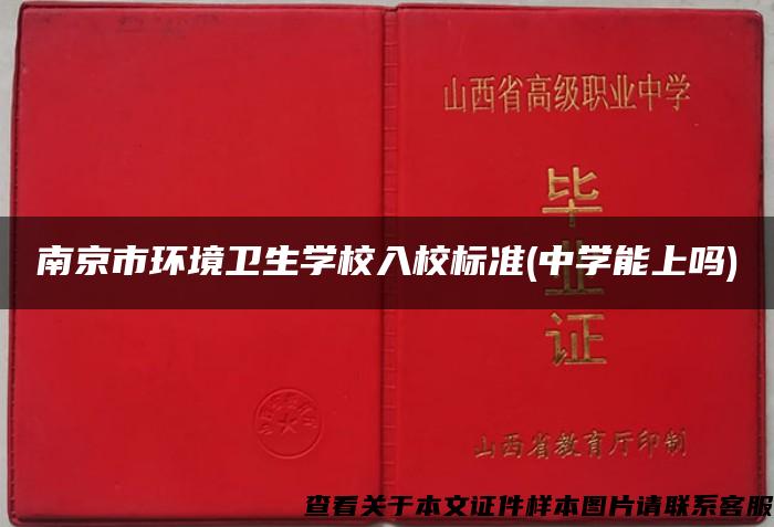 南京市环境卫生学校入校标准(中学能上吗)