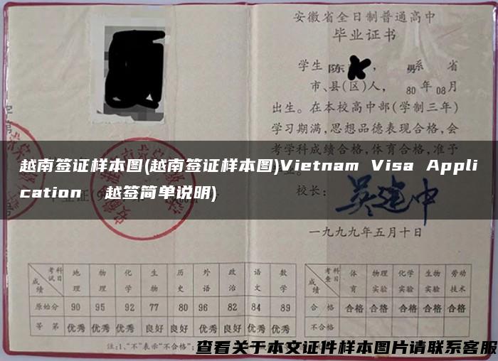 越南签证样本图(越南签证样本图)Vietnam Visa Application  越签简单说明)