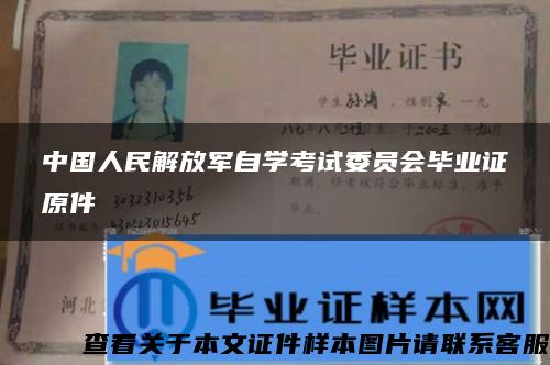中国人民解放军自学考试委员会毕业证原件