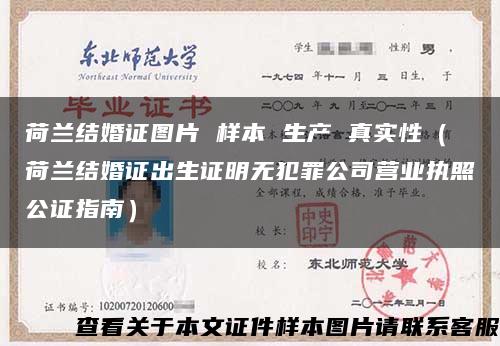 荷兰结婚证图片 样本 生产 真实性(荷兰结婚证出生证明无犯罪公司营业执照公证指南) 荷兰结婚证图片 样本 生产 真实性(荷兰结婚证出生证明无犯罪公司营业执照公证指南)