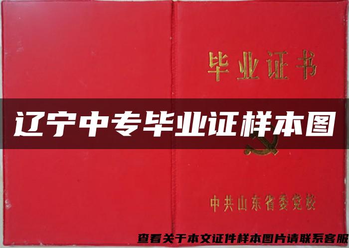 辽宁中专毕业证样本图