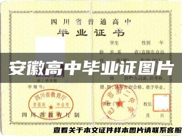 安徽高中毕业证图片 安徽高中毕业证图片