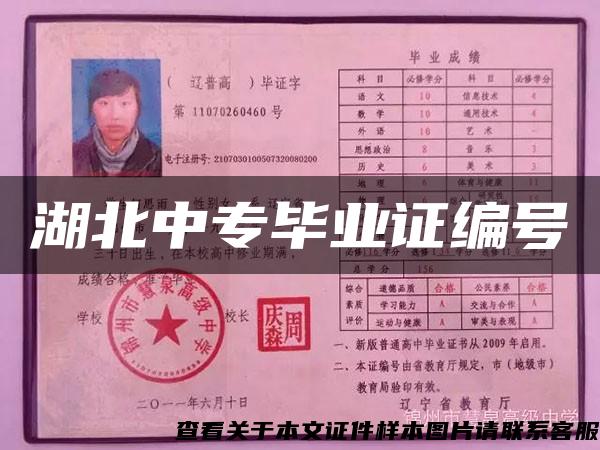 湖北中专毕业证编号 湖北中专毕业证编号