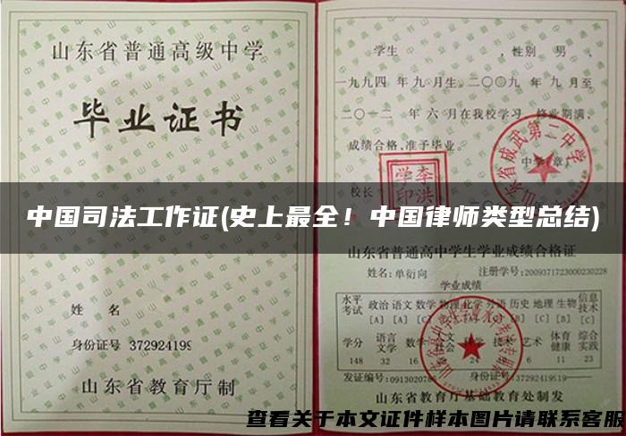 中国司法工作证(史上最全！中国律师类型总结)