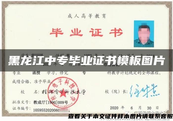 黑龙江中专毕业证书模板图片 黑龙江中专毕业证书模板图片