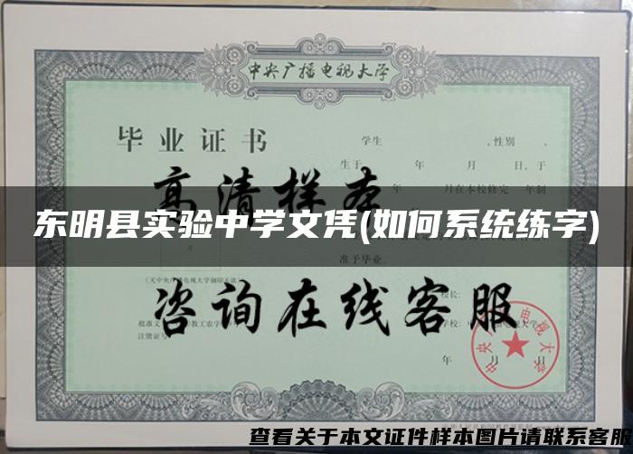 东明县实验中学文凭(如何系统练字)