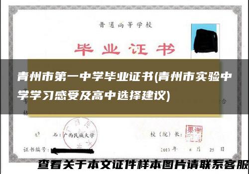青州市第一中学毕业证书(青州市实验中学学习感受及高中选择建议)