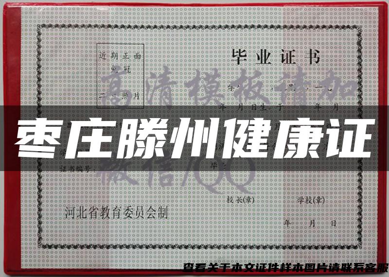 枣庄滕州健康证