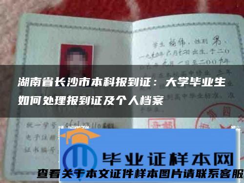 湖南省长沙市本科报到证：大学毕业生如何处理报到证及个人档案