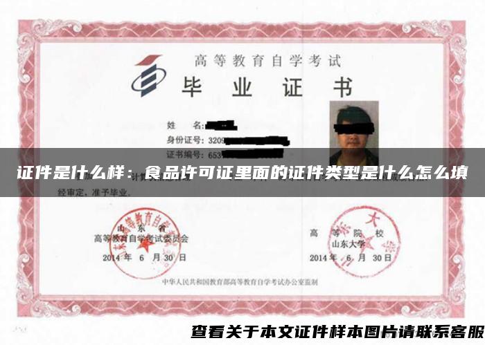 证件是什么样：食品许可证里面的证件类型是什么怎么填