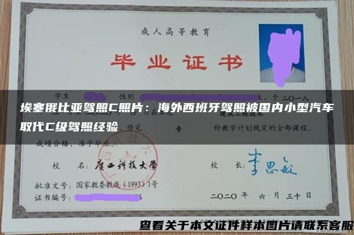 埃塞俄比亚驾照C照片：海外西班牙驾照被国内小型汽车取代C级驾照经验