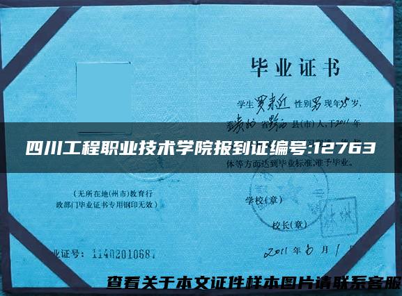 四川工程职业技术学院报到证编号:12763