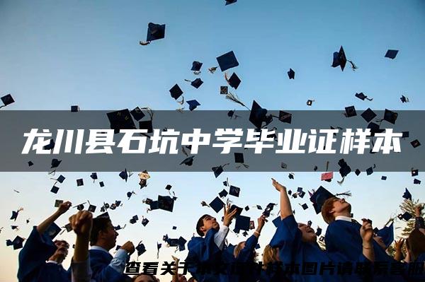 龙川县石坑中学毕业证样本