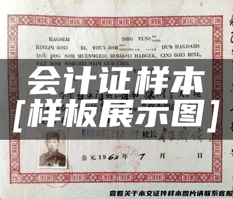 会计证样本[样板展示图]