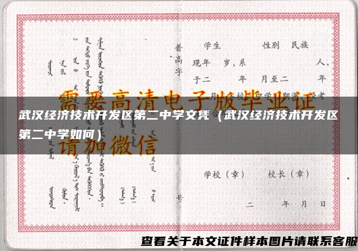 武汉经济技术开发区第二中学文凭（武汉经济技术开发区第二中学如何）
