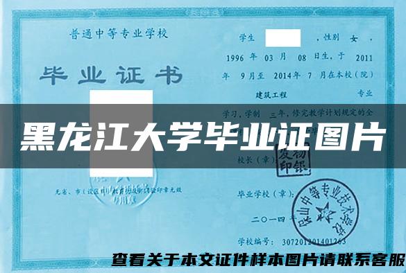 黑龙江大学毕业证图片