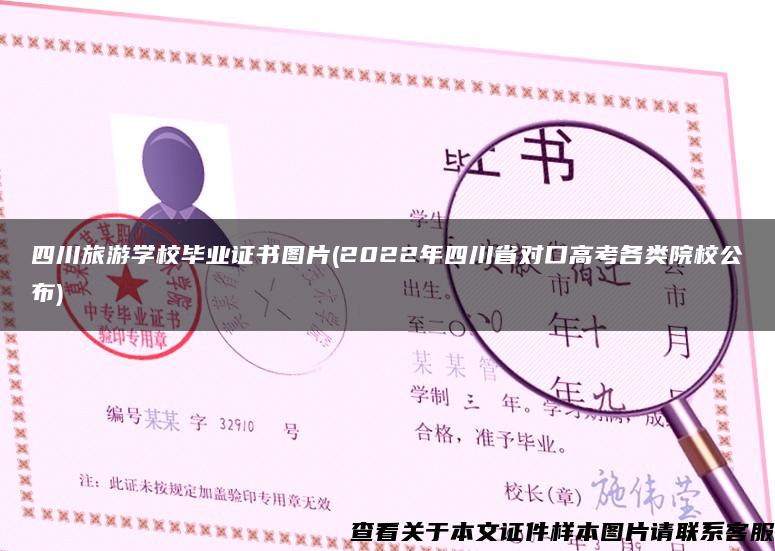 四川旅游学校毕业证书图片(2022年四川省对口高考各类院校公布)