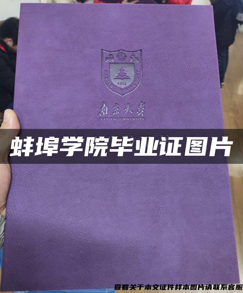 蚌埠学院毕业证图片