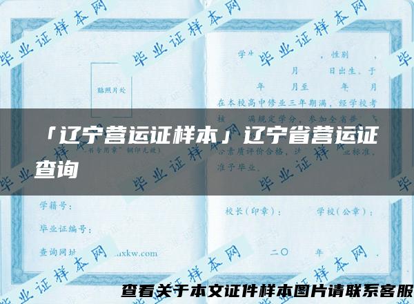 「辽宁营运证样本」辽宁省营运证查询 「辽宁营运证样本」辽宁省营运证查询