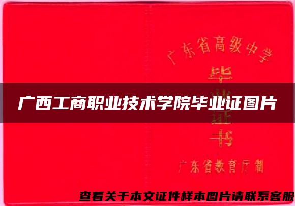 广西工商职业技术学院毕业证图片