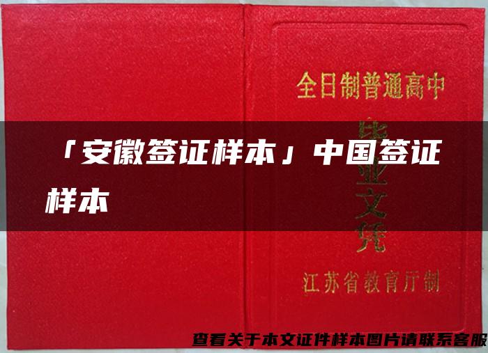 「安徽签证样本」中国签证样本