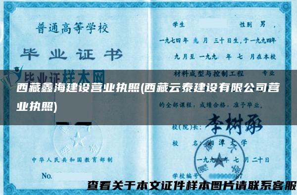 西藏鑫海建设营业执照(西藏云泰建设有限公司营业执照)