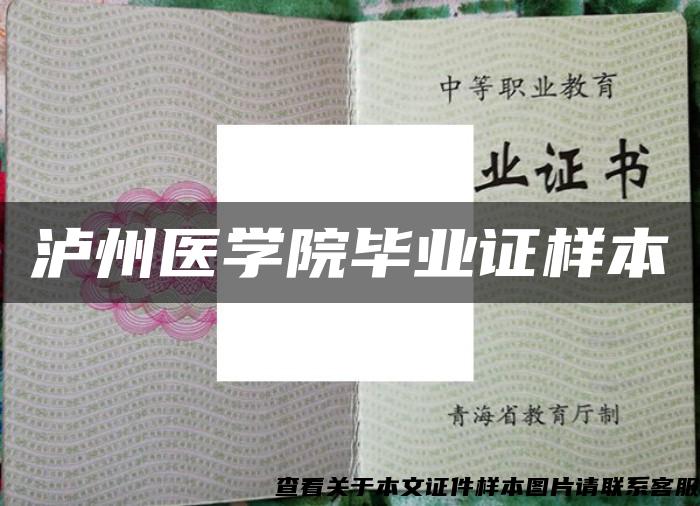 泸州医学院毕业证样本