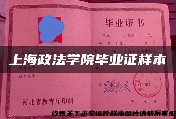 上海政法学院毕业证样本
