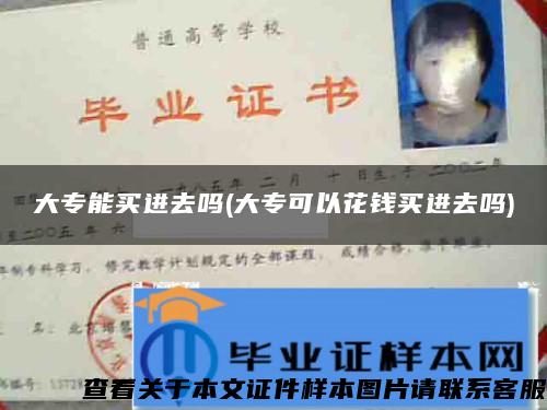 大专能买进去吗(大专可以花钱买进去吗)