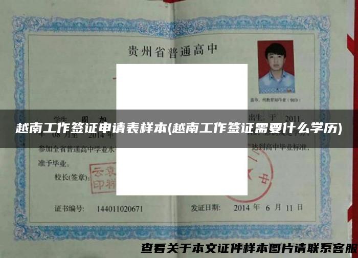 越南工作签证申请表样本(越南工作签证需要什么学历)