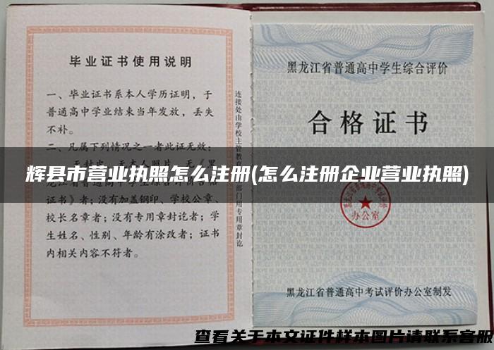 辉县市营业执照怎么注册(怎么注册企业营业执照)