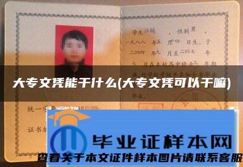 大专文凭能干什么(大专文凭可以干嘛)