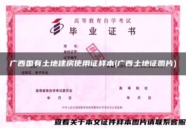 广西国有土地建房使用证样本(广西土地证图片) 广西国有土地建房使用证样本(广西土地证图片)