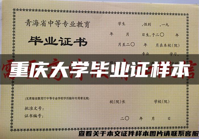 重庆大学毕业证样本