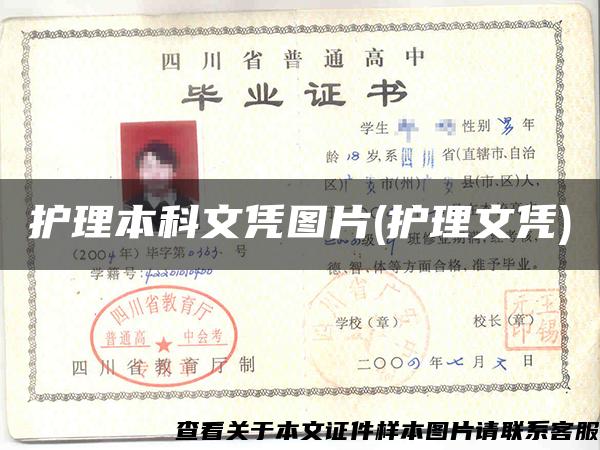护理本科文凭图片(护理文凭)