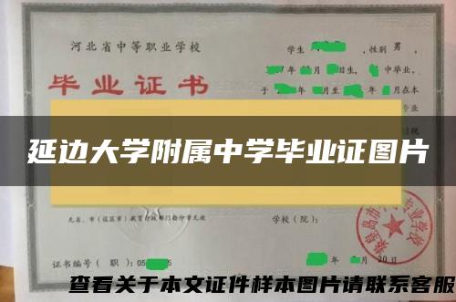 延边大学附属中学毕业证图片