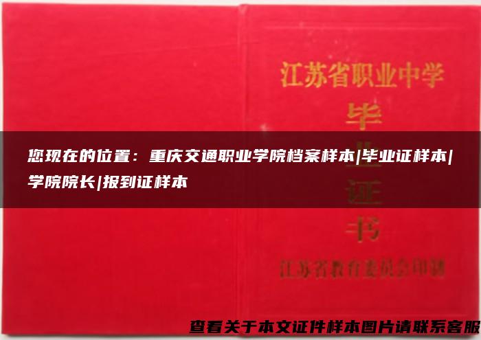 您现在的位置：重庆交通职业学院档案样本|毕业证样本|学院院长|报到证样本