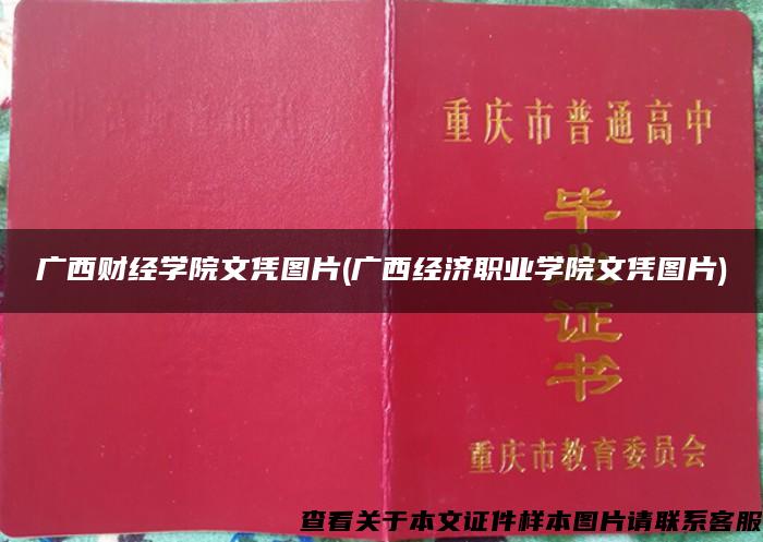 广西财经学院文凭图片(广西经济职业学院文凭图片)
