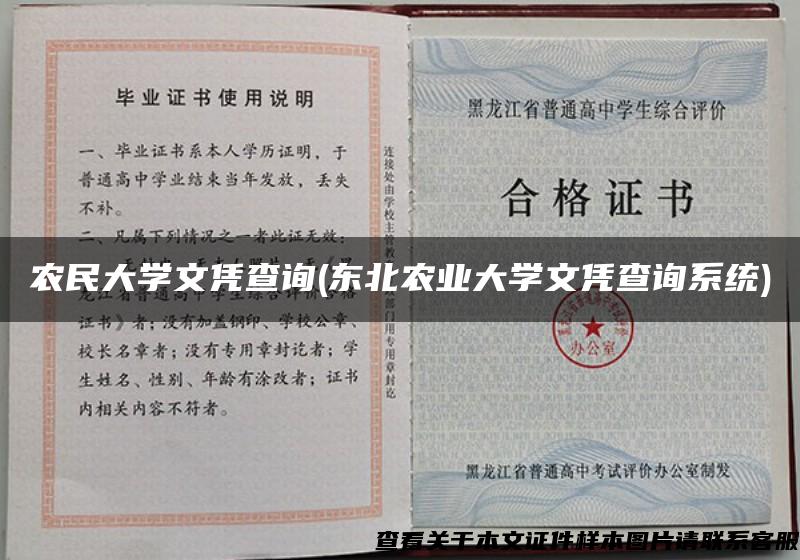 农民大学文凭查询(东北农业大学文凭查询系统)