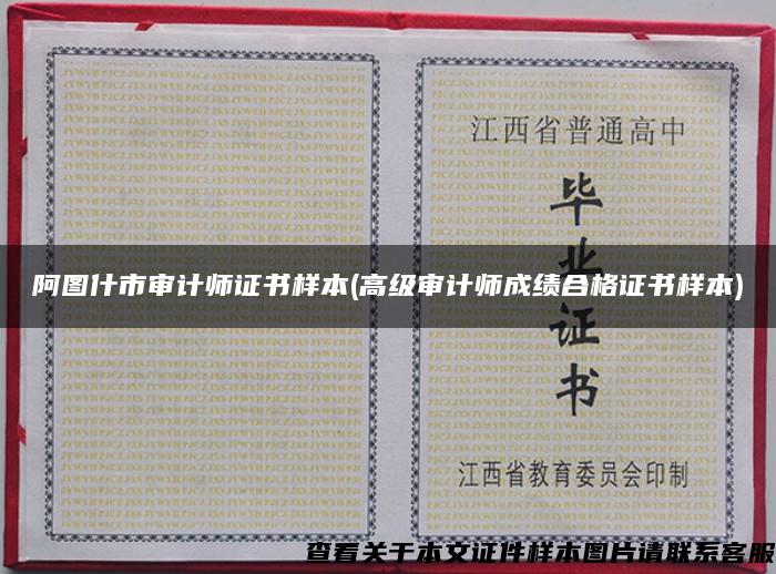 阿图什市审计师证书样本(高级审计师成绩合格证书样本)