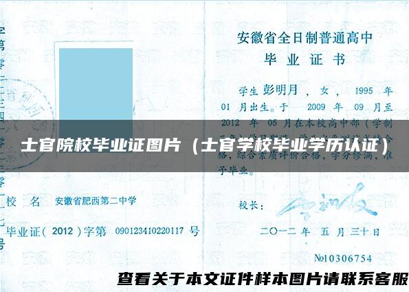 士官院校毕业证图片（士官学校毕业学历认证）