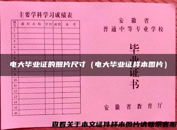 电大毕业证的照片尺寸(电大毕业证样本图片) 电大毕业证的照片尺寸(电大毕业证样本图片)