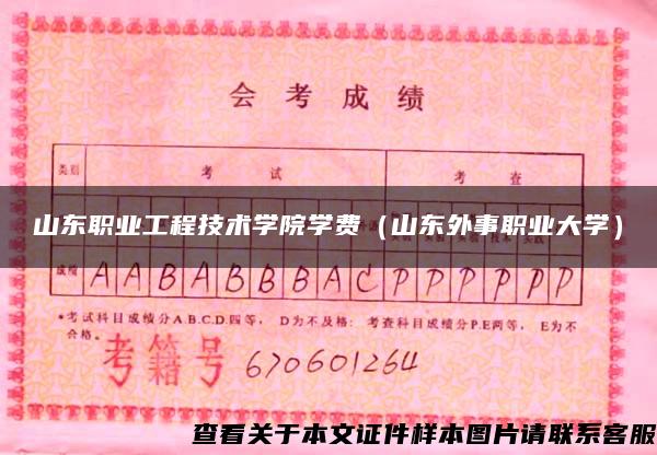 山东职业工程技术学院学费(山东外事职业大学) 山东职业工程技术学院学费(山东外事职业大学)